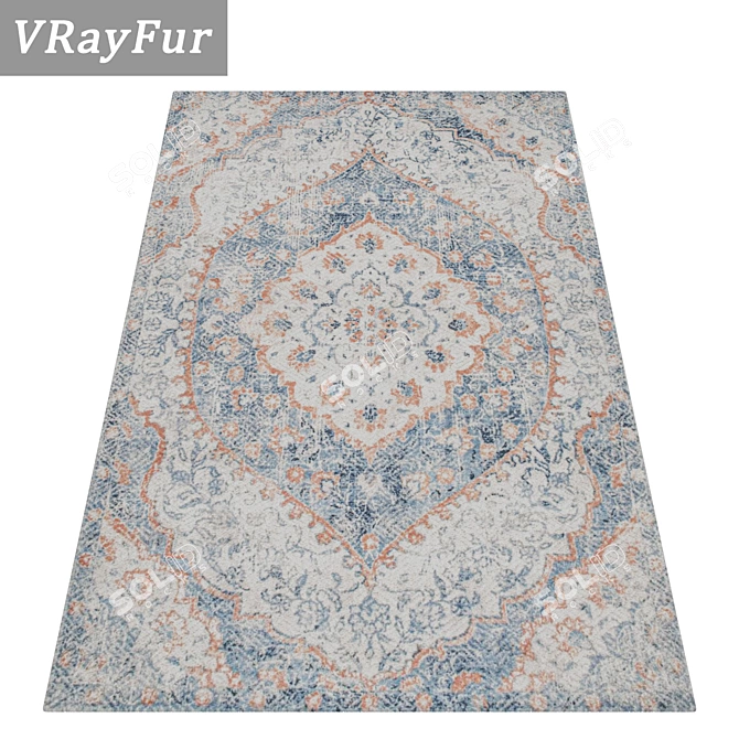 Luxury Carpets Set - High-Quality Textures 3D model image 2