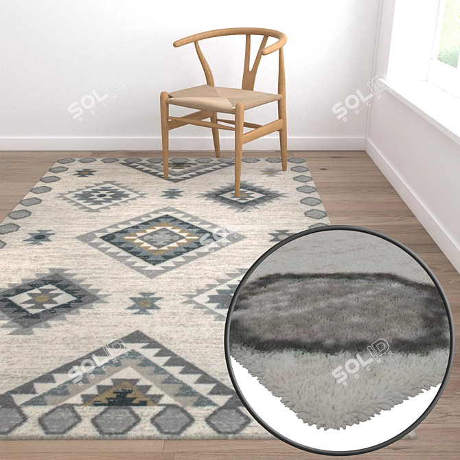 Premium Carpet Set: High-Quality Textures 3D model image 5