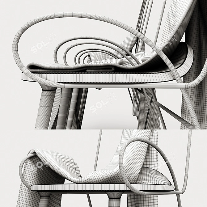 Ethereal Elegance: Deshaus Sylph Chair 3D model image 4