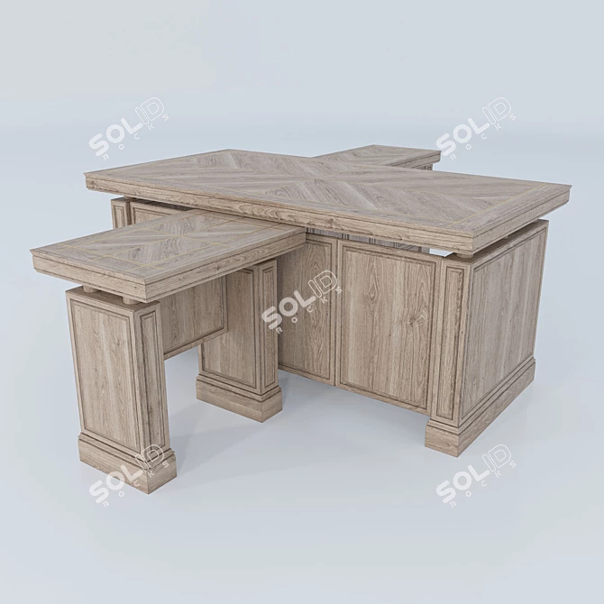 Unreal Office Table: Full Expansion 3D model image 1