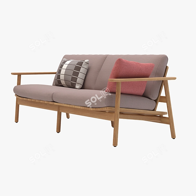 Modern Kettal Riva 3-Seater Sofa 3D model image 2