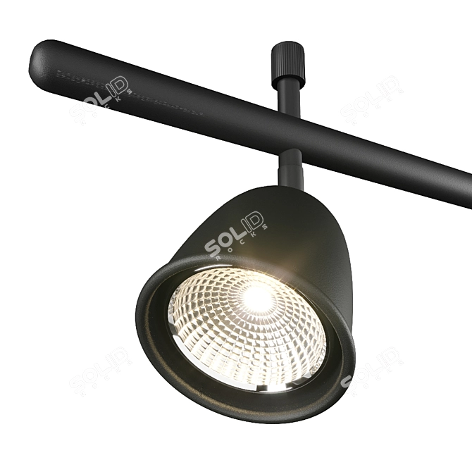 Ikea S1803 SKURUP 3-Light Ceiling Rail 3D model image 2