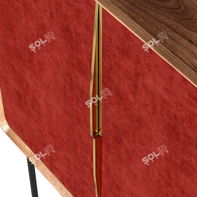 Red Hot Elegance: Ulivi Salotti Chantal Bar 3D model image 4