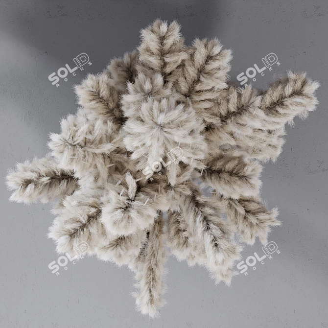 Everlasting Beauty: Dried Pampas Grass 3D model image 3