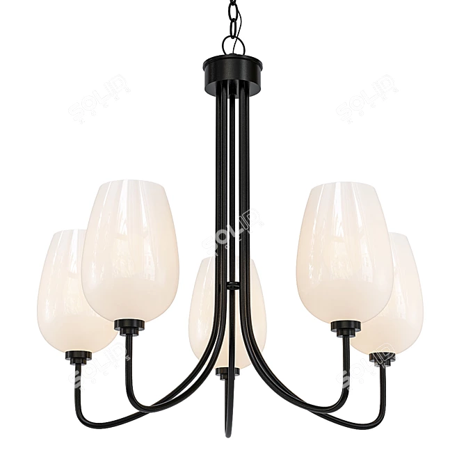 Kichler Valserrano Black Chandelier 3D model image 1