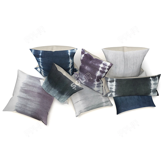 Luxurious Velvet Pillows for Restoration Hardware 3D model image 2