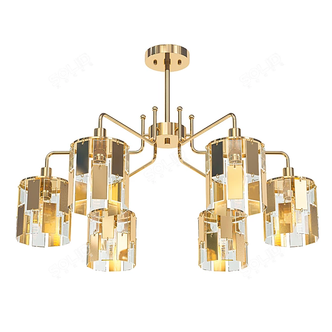 Elegant Crystal Chandelier 3D model image 1