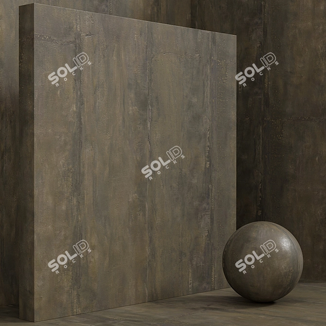 Seamless Plaster Rust Concrete 3D model image 2