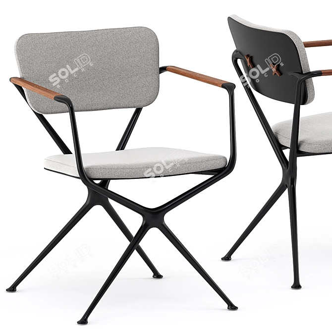 Exes Chair: Sleek Comfort by Royal Botania 3D model image 1