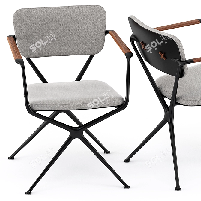 Exes Chair: Sleek Comfort by Royal Botania 3D model image 3