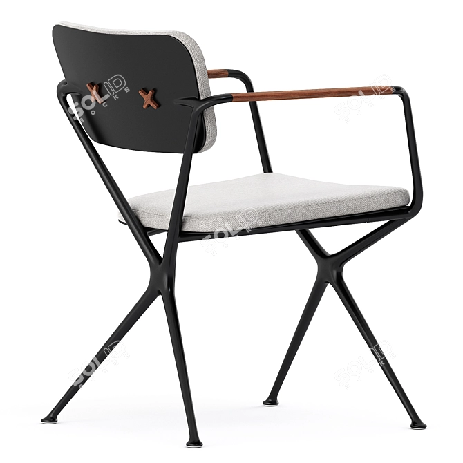 Exes Chair: Sleek Comfort by Royal Botania 3D model image 4