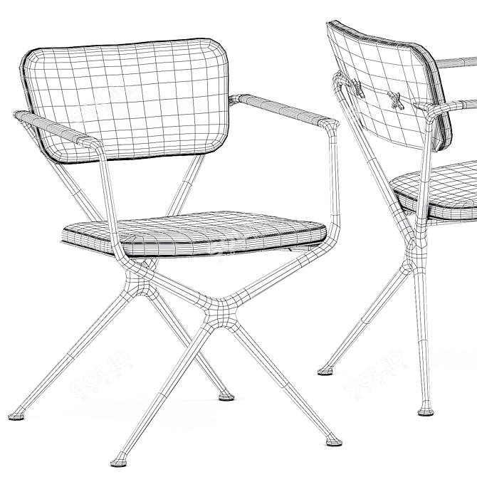 Exes Chair: Sleek Comfort by Royal Botania 3D model image 5