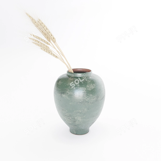 Earthen Elegance Vase 3D model image 1
