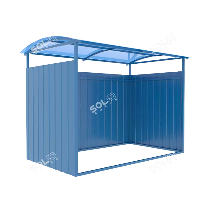 Outdoor Trash Container Cabinet | 1908 x 3200 x 2305 3D model image 1