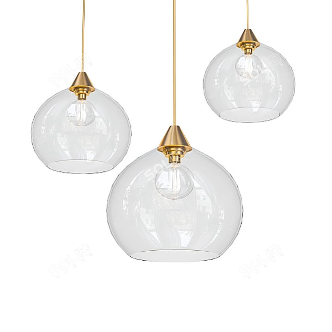 Contemporary Chandelier Collection 3D model image 3