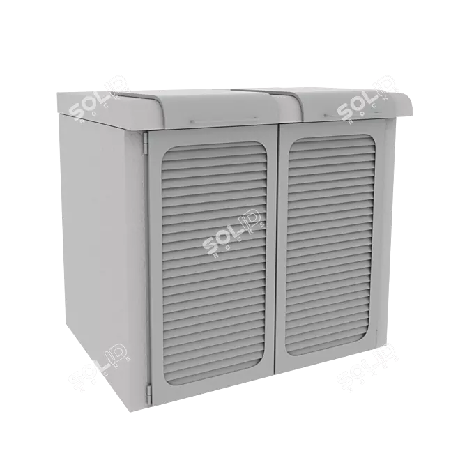 Profi Outdoor Container Cabinet 3D model image 1