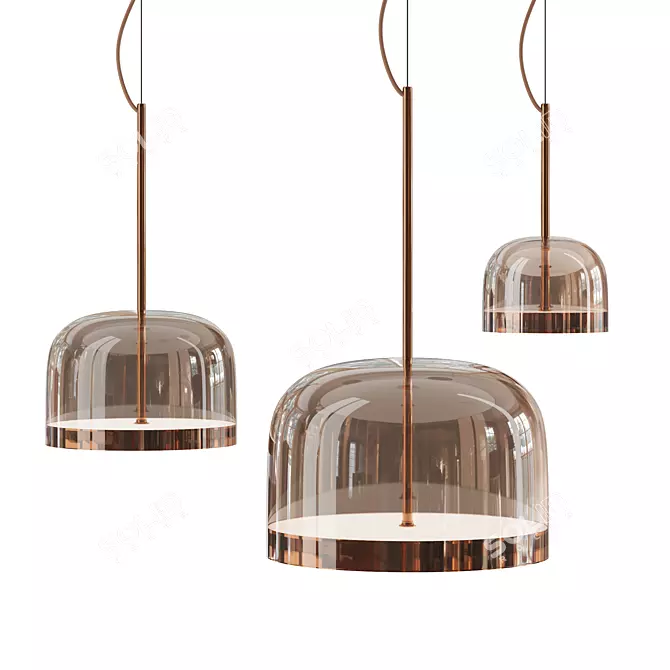 EQUATORE Suspension: Sleek and Dimmable 3D model image 1