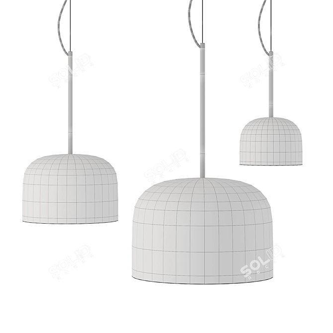 EQUATORE Suspension: Sleek and Dimmable 3D model image 3