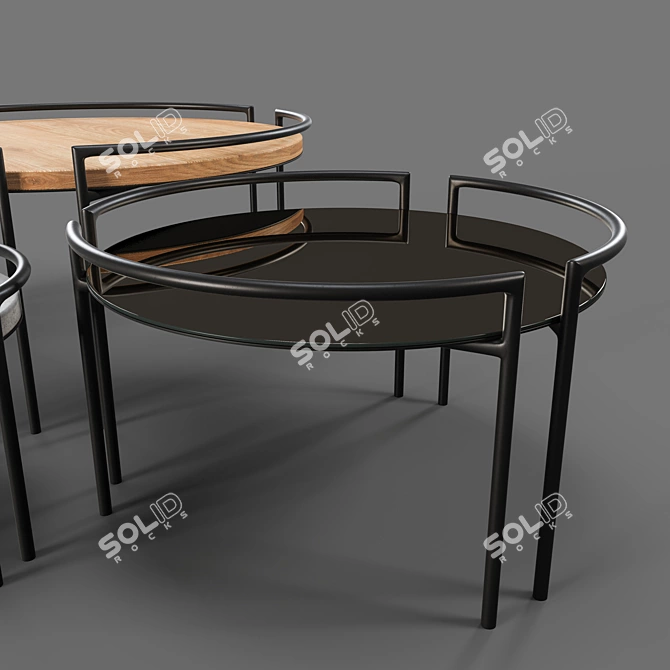 Carrasco Table: Elegant Iron & Marble Design 3D model image 3