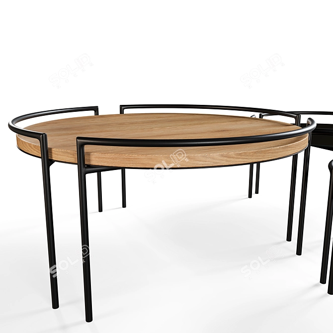 Carrasco Table: Elegant Iron & Marble Design 3D model image 7