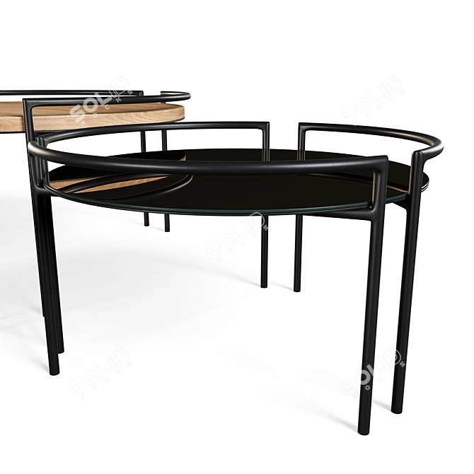 Carrasco Table: Elegant Iron & Marble Design 3D model image 8