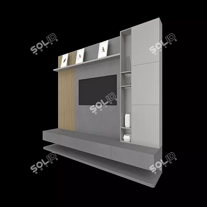 Neolith TV Stand: Modern, Functional 3D model image 1