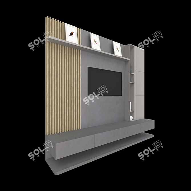 Neolith TV Stand: Modern, Functional 3D model image 3