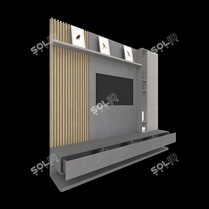 Neolith TV Stand: Modern, Functional 3D model image 4