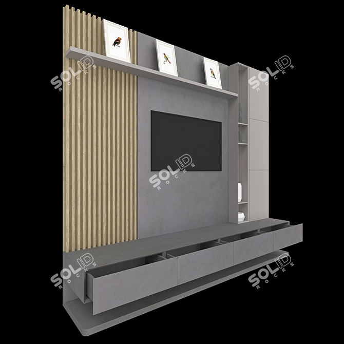 Neolith TV Stand: Modern, Functional 3D model image 11