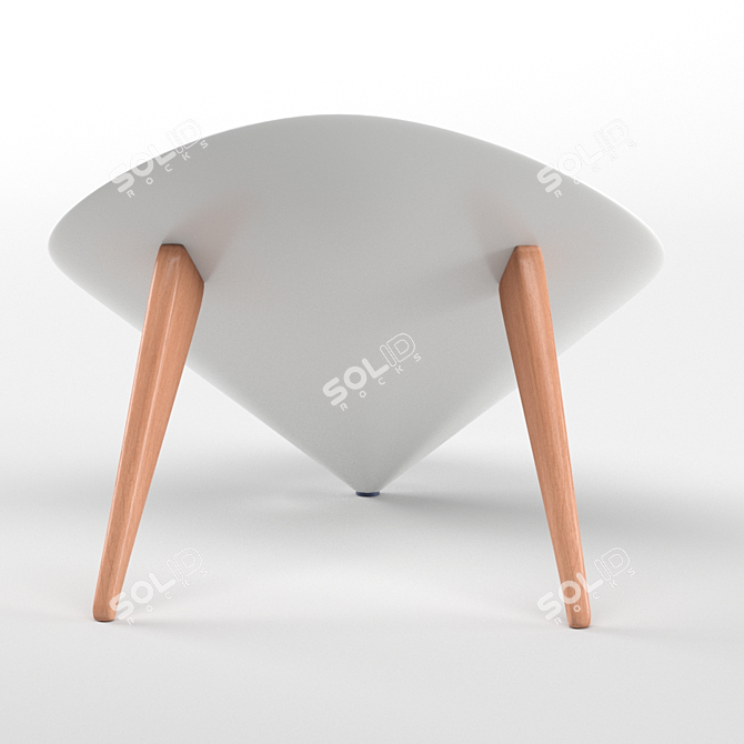 Sleek Circular Chair 3D model image 3