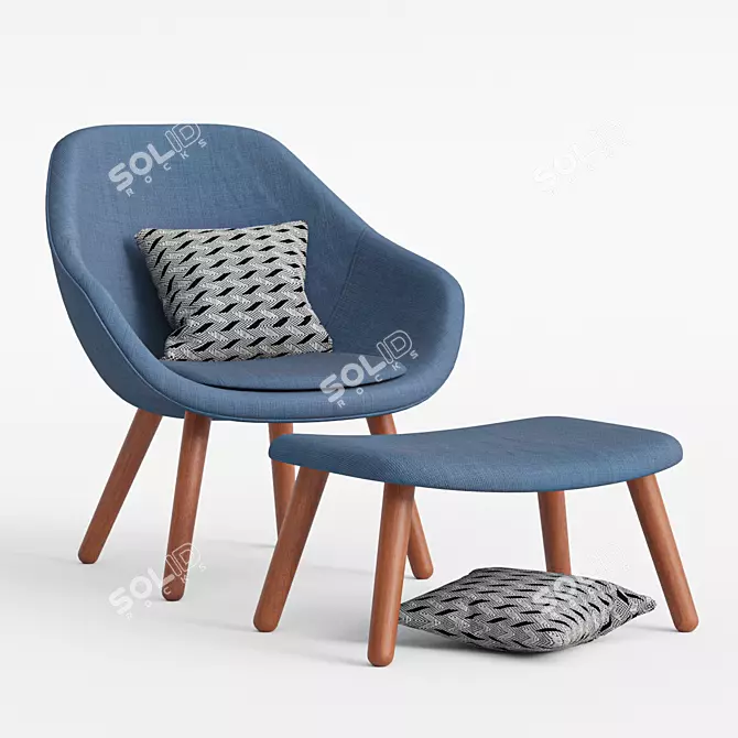 Elegant Philippa Armchair: Sophisticated Comfort 3D model image 1