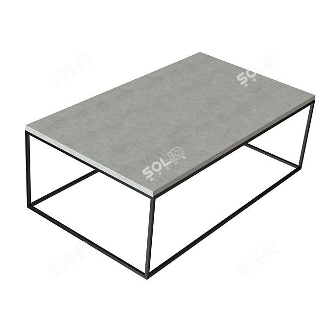 Niles Cement Coffee Table - Sleek and Durable 3D model image 4