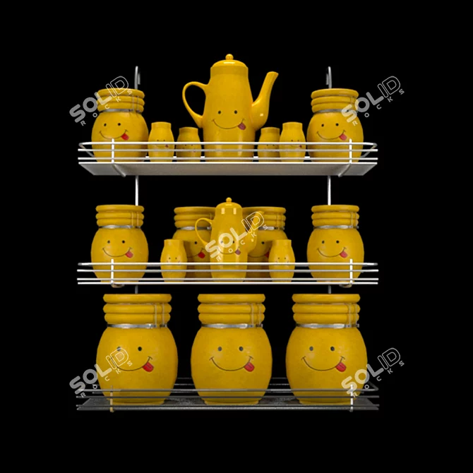 Multi-Purpose Kitchen Storage Containers 3D model image 10