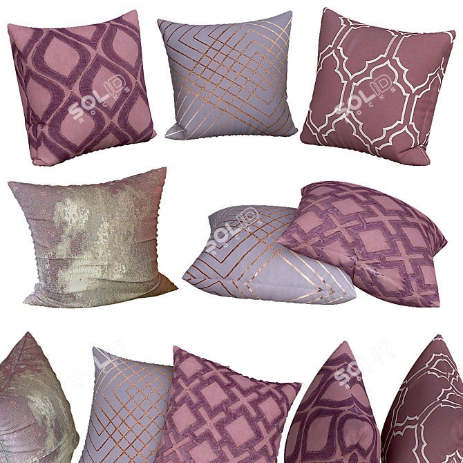 Sofa-Sized Throw Pillows | Elegant Decor 3D model image 1