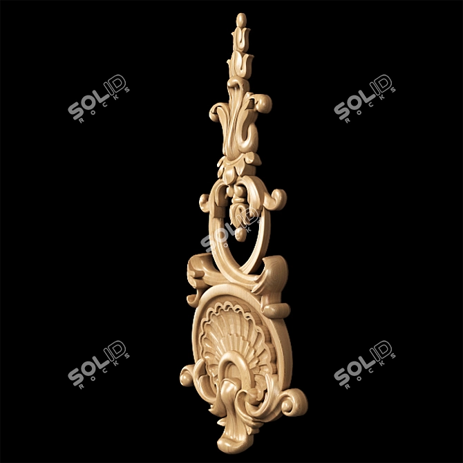 Elegant Carved Trim - Classic Style 3D model image 6