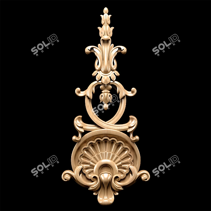 Elegant Carved Trim - Classic Style 3D model image 9