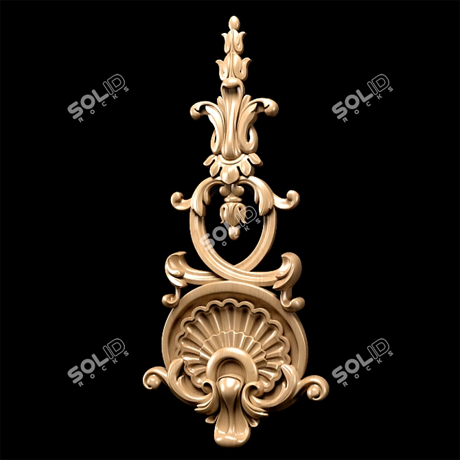 Elegant Carved Trim - Classic Style 3D model image 13