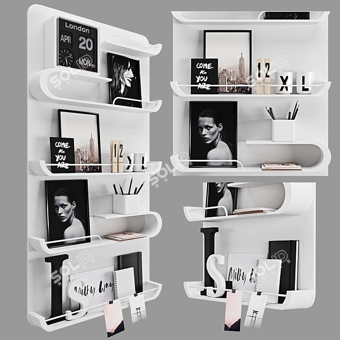 XL Decorative Set with Shelf | Rafa Kids 3D model image 3