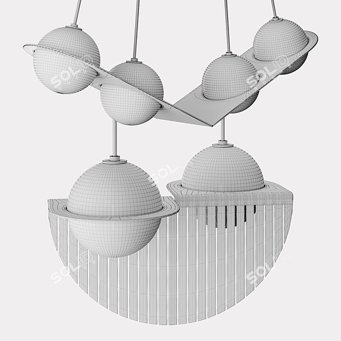 Lambert & Fils Laurent Pendant Light 3D model image 2