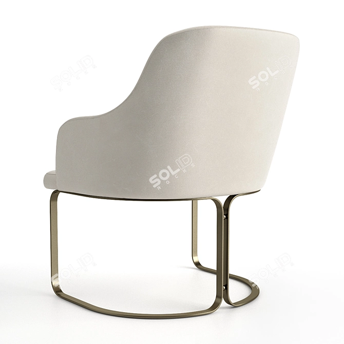 Luxury Upholstered Marie Chair - Timeless Elegance 3D model image 3