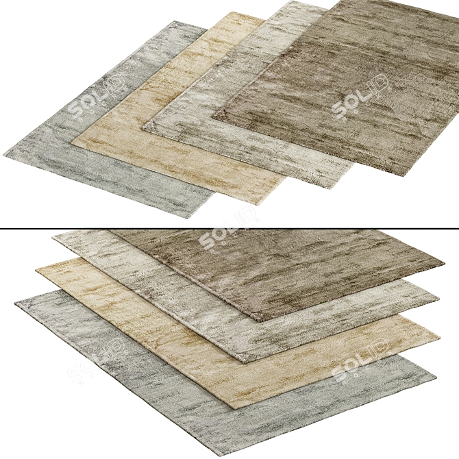 Plush Grey Rug, 78 3D model image 2