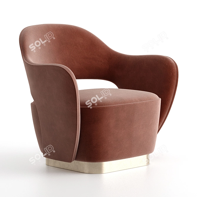 Valerie Modern Italian Armchair - Luxurious and Contemporary Design 3D model image 1