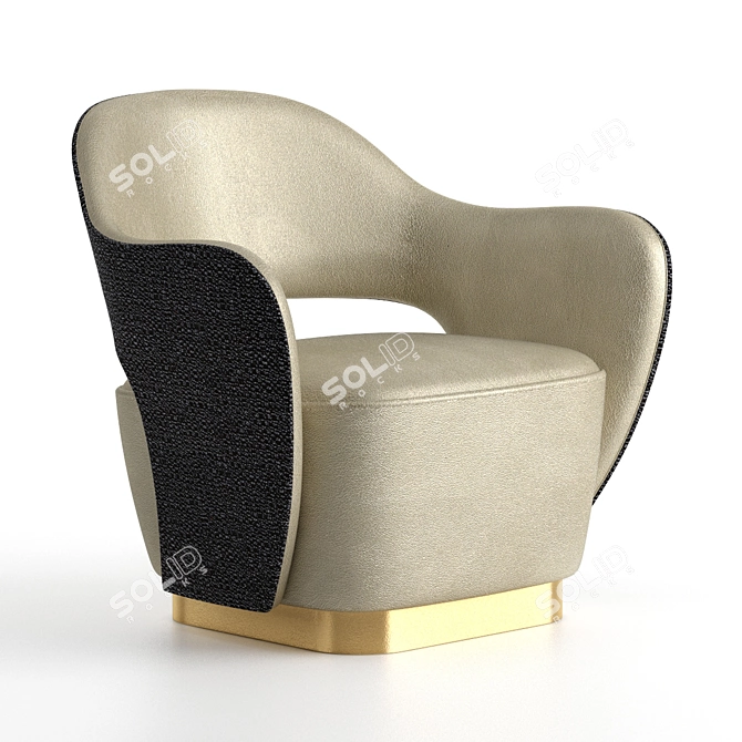 Valerie Modern Italian Armchair - Luxurious and Contemporary Design 3D model image 3
