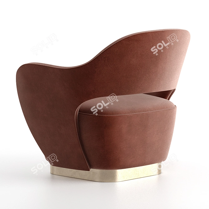 Valerie Modern Italian Armchair - Luxurious and Contemporary Design 3D model image 5