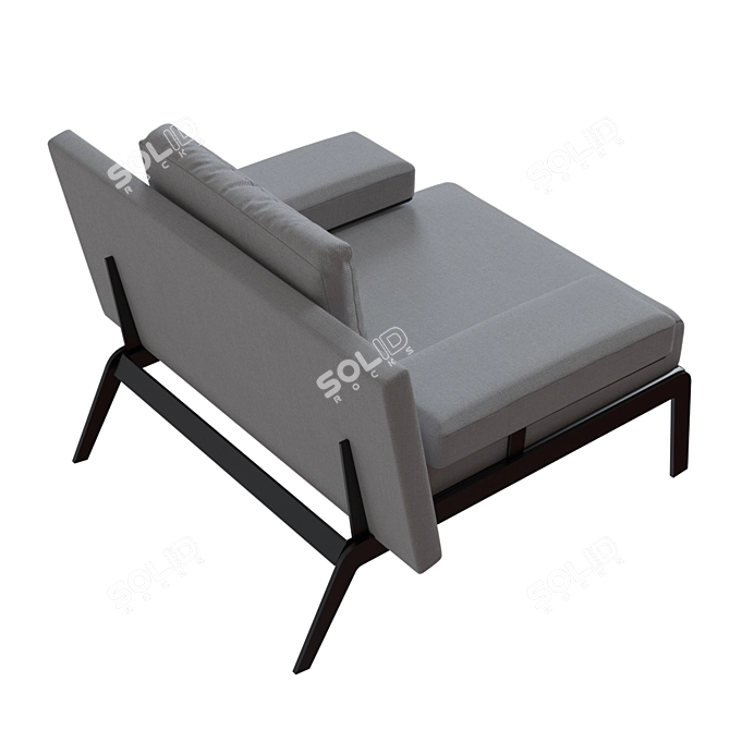  Elegant Light Gray Armchair 3D model image 2