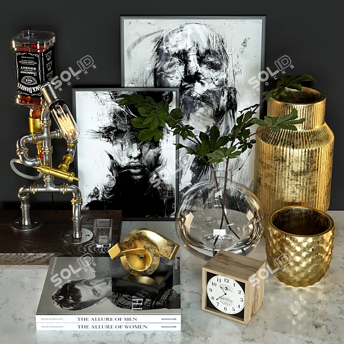 Elegant Decor Set 3D model image 2