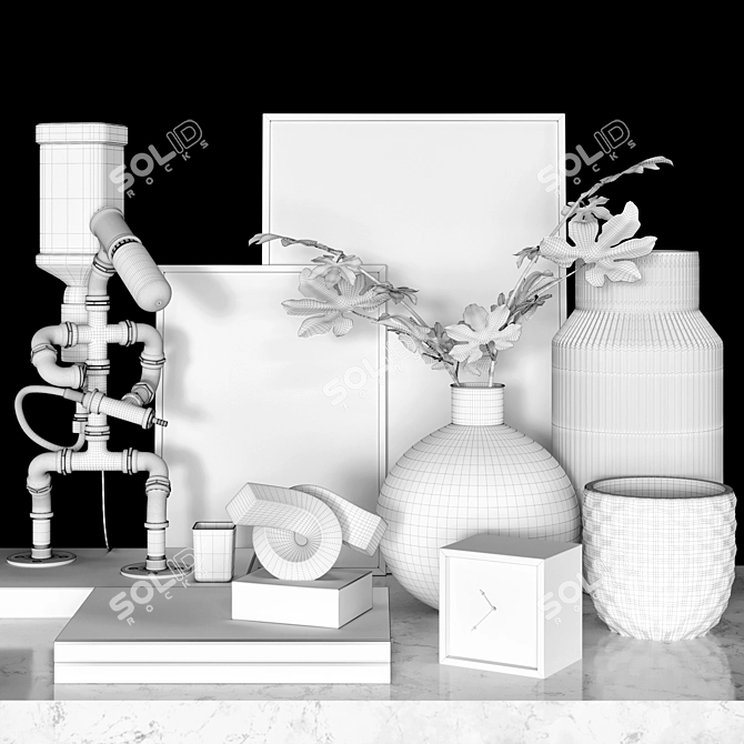 Elegant Decor Set 3D model image 5