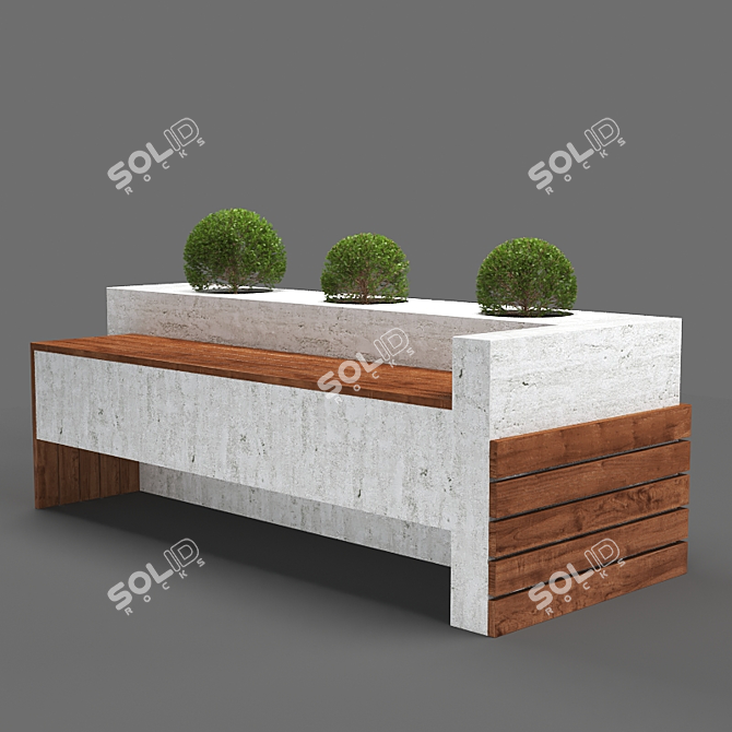 326k Poly Count Bench 3D model image 3