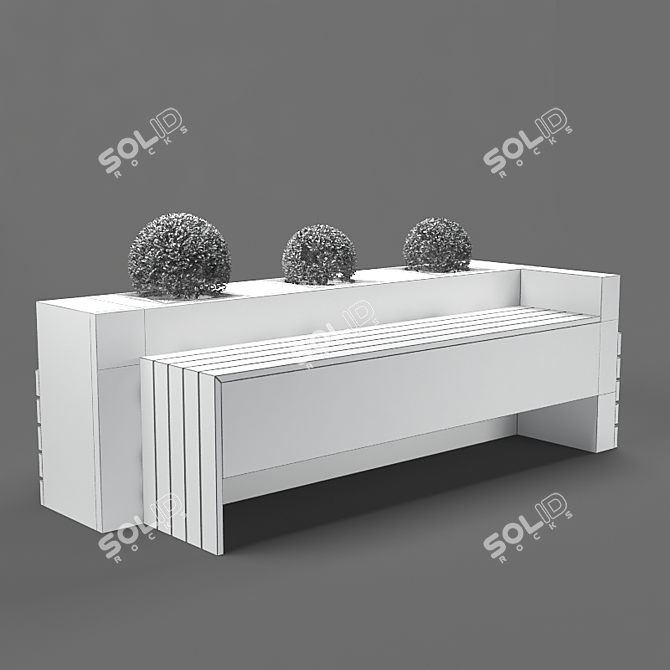 326k Poly Count Bench 3D model image 4