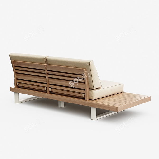 Outdoor Platform Loveseat 3D model image 2